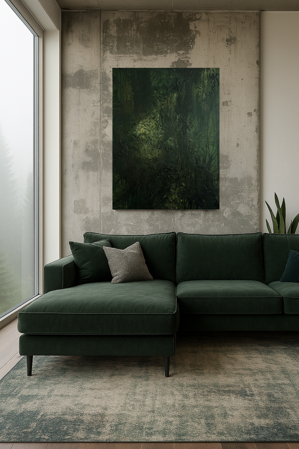 Original hand-painted shadow portrait, one of it's kind - Where the Mind Hides