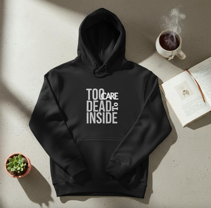 Organic Unisex Hoodie with dark quote