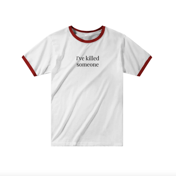 Unisex Ringer T-shirt with dark quote