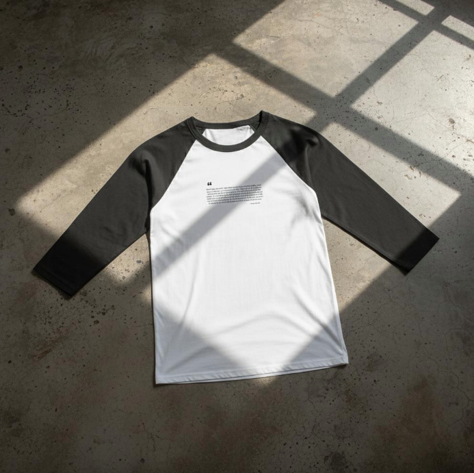 T-shirt with dark sarcastic poem